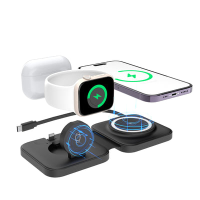 Magsafe Magnetic Wireless Charger 15W Folding Comes With Flexible Wire