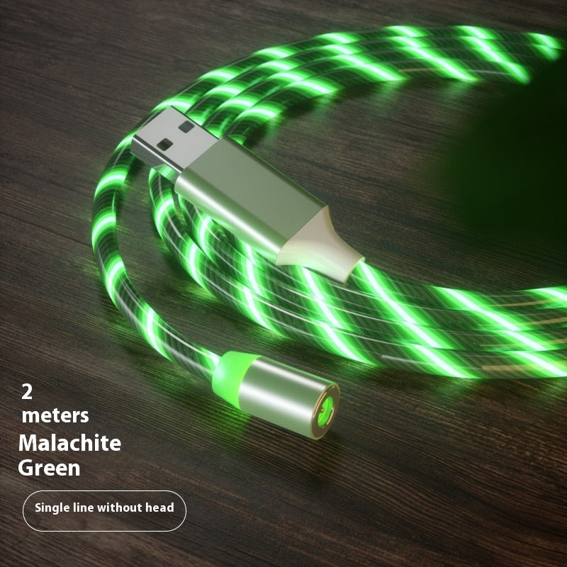 Magnetic Charging Cable Streamer Fast Charging Cable Lighting Micro USB Cable LED Magnet Charger Type-C Cable