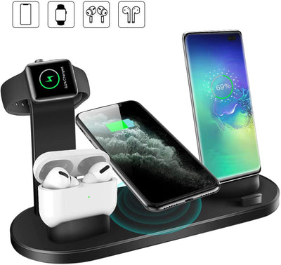 Wireless Charger 4 In 1 Charging Station For AppleIWatch Series 8 7 I-Phone 15 14 13 12 Pro Airpods Pro 3 2 Charging Stand Dock