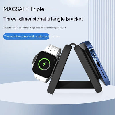 Magsafe Magnetic Wireless Charger 15W Folding Comes With Flexible Wire